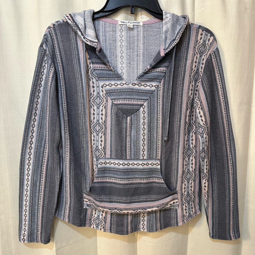 Wallflower Boho Striped Hoodie